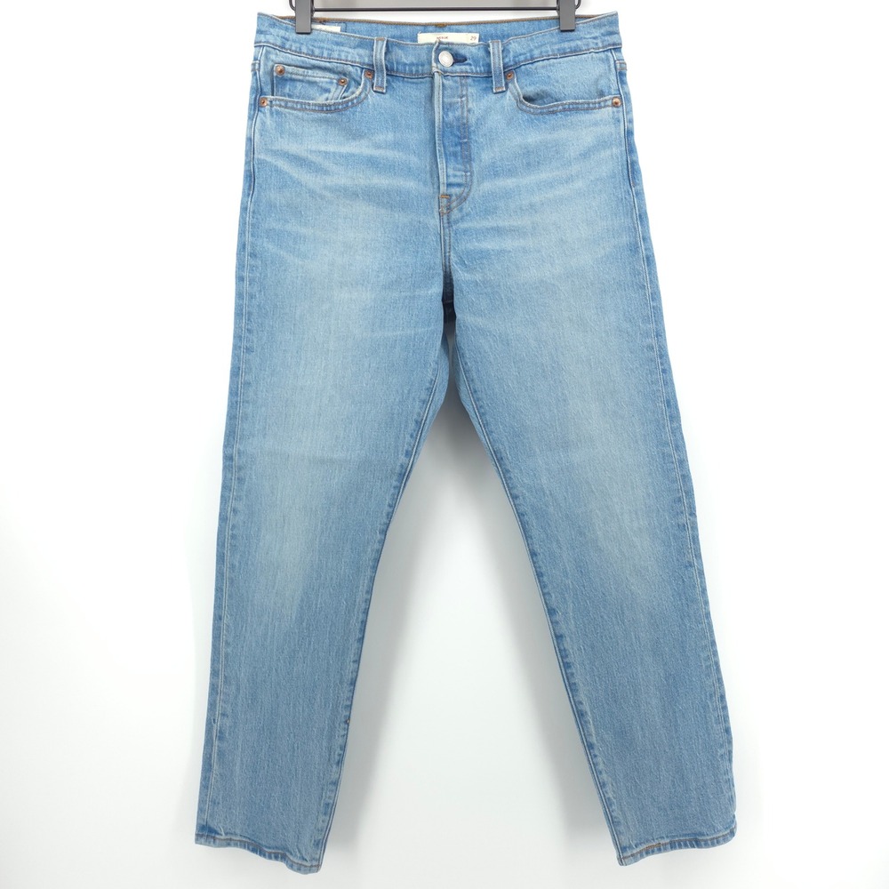 Levi's Womens Jeans Wedgie Straight 29 Light Wash High Rise Blue Denim